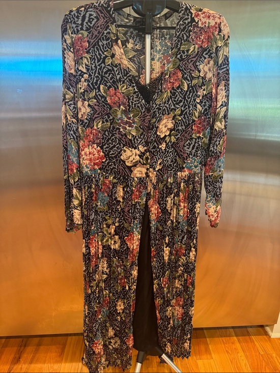 Nostalgia Pants - Nostalgia Navy Floral Long-Sleeve Jumpsuit
